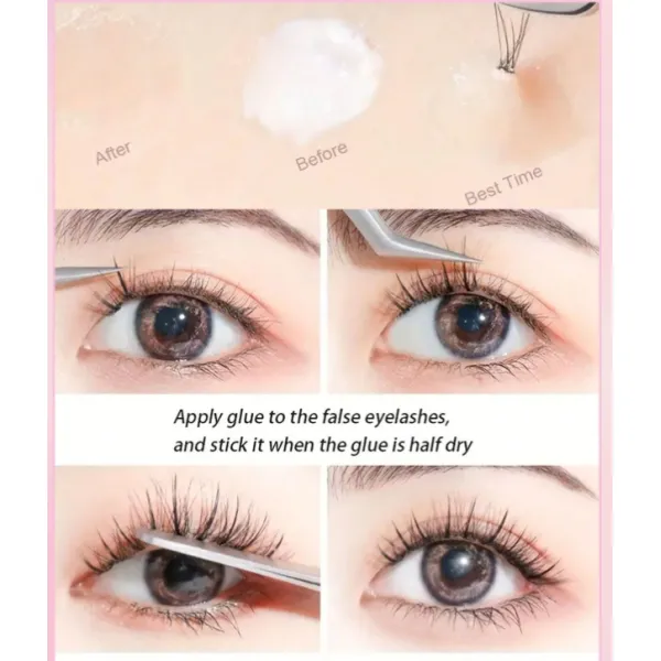 Asiteo- Colle faux cils permanante blanc