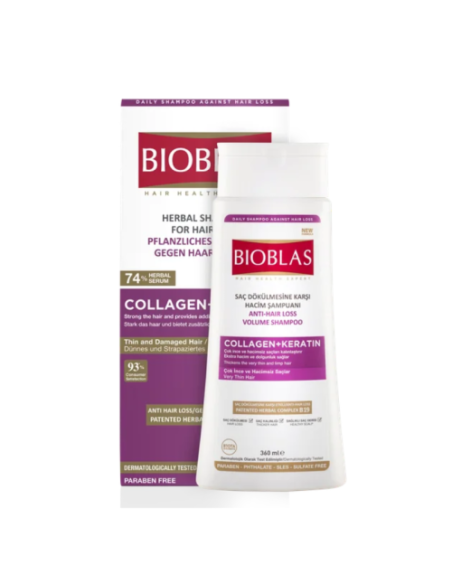 Bioblas - Shampoing Collagène + Kératine 360 ml