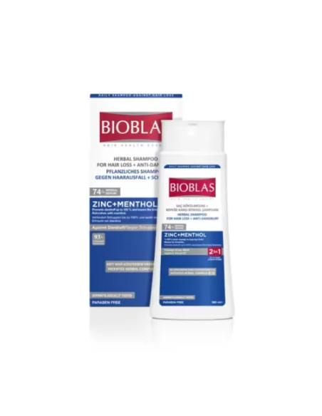 Bioblas Shampoing Zinc + Menthol Anti Pelliculaire 360ml