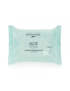 Byphasse - Lingettes Démaquillantes Aloe Vera pour peau sensible -20p