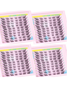 60 pièces des extensions de cils individuels 3D effilés effet œil de chat