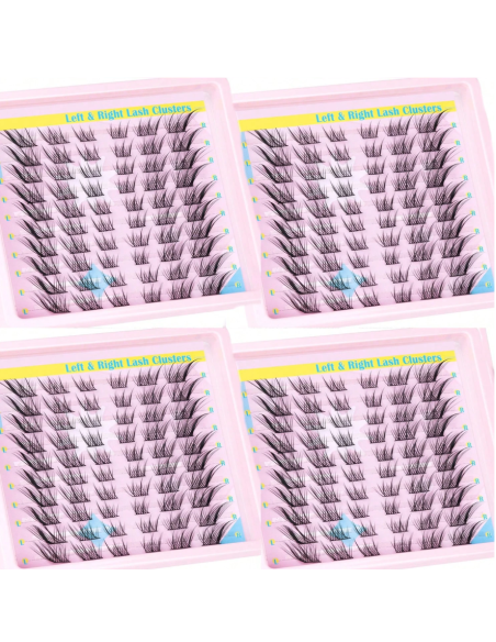 60 pièces des extensions de cils individuels 3D effilés effet œil de chat