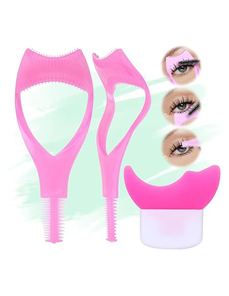Kit 3 en 1 Guide Silicone pour Mascara et Eyeliner – Anti-Bavure
