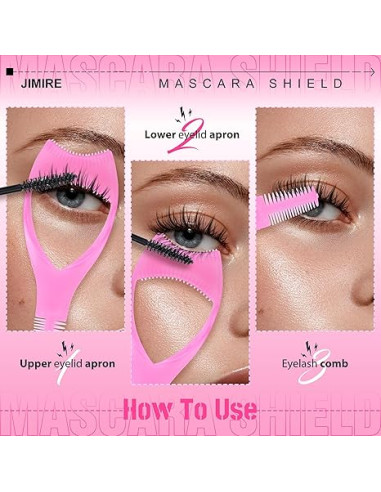 Set de 10 Kit 3 en 1 Guide Silicone pour Mascara et Eyeliner – Anti-Bavure