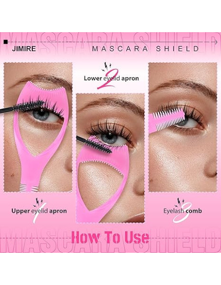 Kit 3 en 1 Guide Silicone pour Mascara et Eyeliner – Anti-Bavure