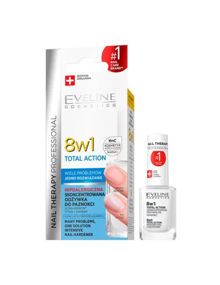 Eveline Total Action 8 en 1 Soin ongles 12 ml