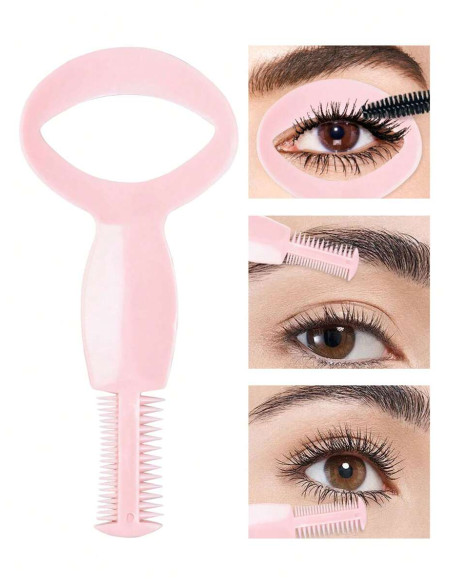 Gabarit Eyeliner 2-en-1 & Bouclier Mascara – Applicateur de Cils avec Peigne