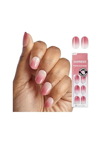 Kiss imPRESS Color – Faux Ongles Autocollants – Forme Ovale Courte IMC50C