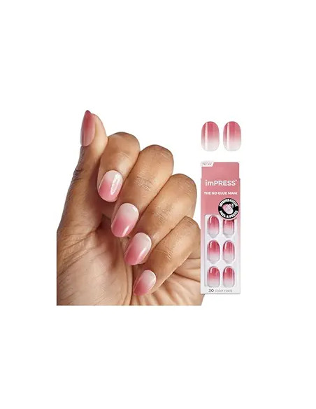 Kiss imPRESS Color – Faux Ongles Autocollants – Forme Ovale Courte IMC50C