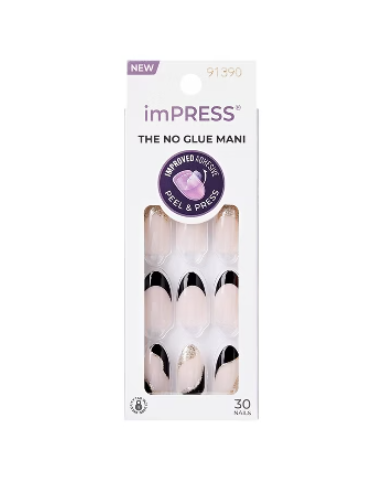 Pointes graphiques noires IFM04C – 30 faux ongles imPRESS KISS