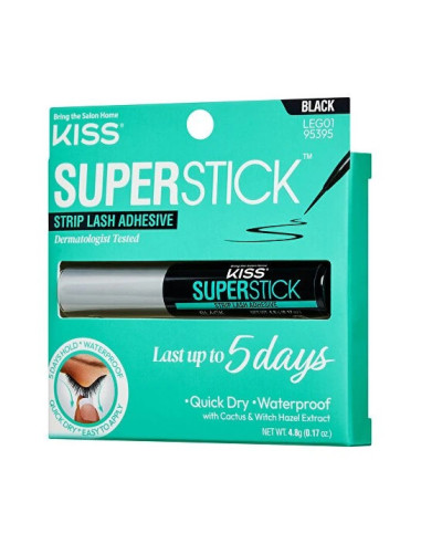 KISS SuperStick Strip Lash Adhesive Black – Colle faux cils 4,8 g