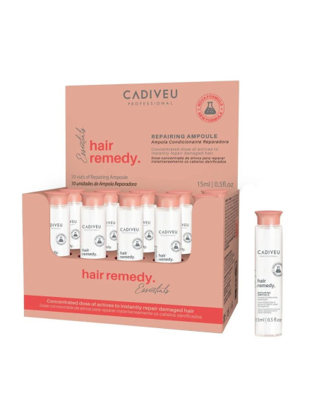 Ampoules Conditionnantes Réparatrices Cadiveu Essentials Hair Remedy (boîte de 10 unités)