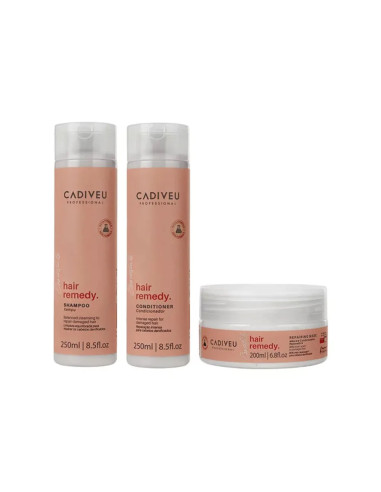 Kit Cadiveu Professional Hair Remedy Shampoo 250ml + Condicionador 250ml + Máscara 200ml