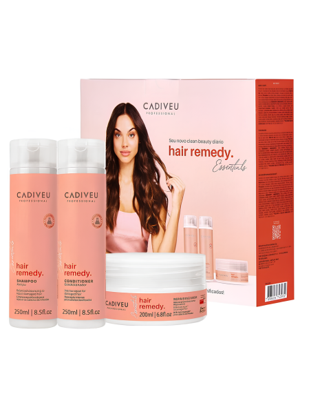 Kit Cadiveu Professional Hair Remedy Shampoo 250ml + Condicionador 250ml + Máscara 200ml
