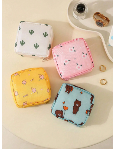 Sac de rangement minimaliste pour serviettes hygiéniques – Trousse de voyage multifonction