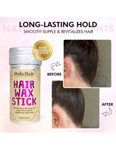 Stick coiffant Hair Wax – cire capillaire anti-frisottis & contrôle des mèches rebelles | Finition lisse et naturelle