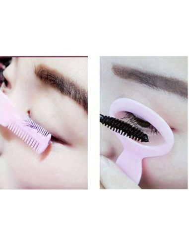 Set de 2 Gabarit Eyeliner 2-en-1 & Bouclier Mascara – Applicateur de Cils avec Peigne