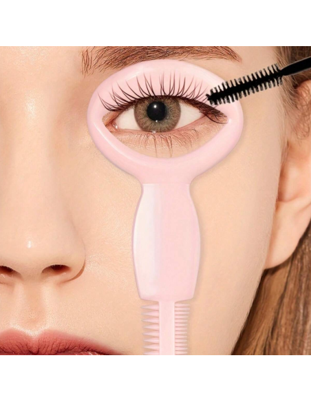 Set de 2 Gabarit Eyeliner 2-en-1 & Bouclier Mascara – Applicateur de Cils avec Peigne
