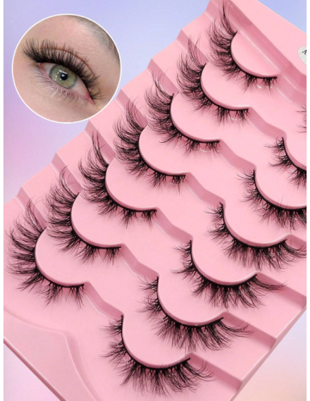 Groinneya-7 Paires De Faux Cils Naturels B10