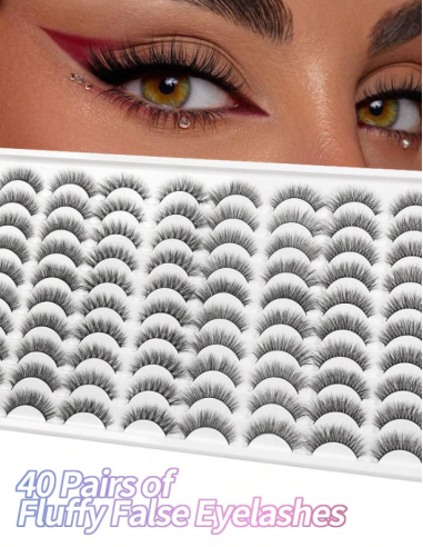 Groinneya-40 Paires De Faux Cils Naturels MGY7