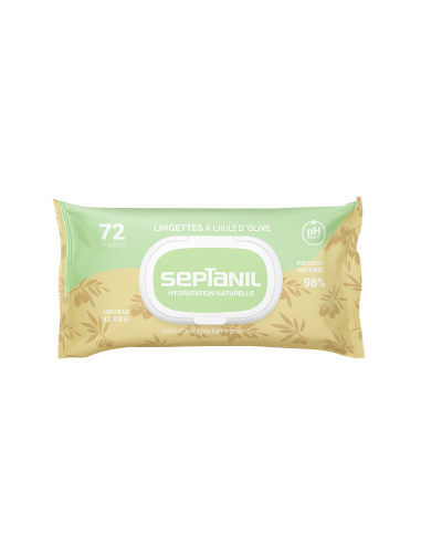 Olivcare lingettes à l’huile d’olive 72 pièces | Septanil