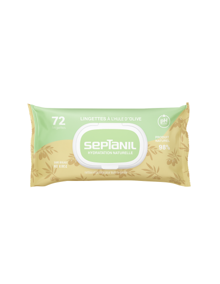Olivcare lingettes à l’huile d’olive 72 pièces | Septanil
