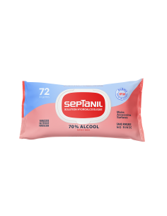 Lingettes désinfectantes hydroalcooliques 72 pièces | Septanil