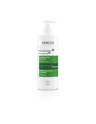 Vichy Dercos shampoing anti-pelliculaire cheveux normaux à gras 390 ml