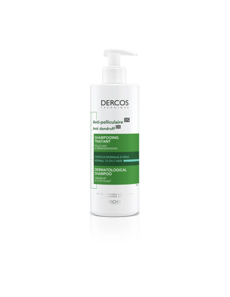 Vichy Dercos Shampoing Traitant Anti-Pelliculaire Cheveux Normaux à Gras 390ml