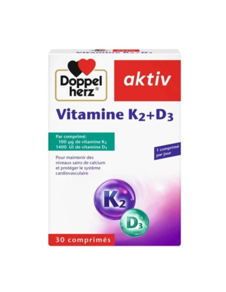 Aktiv vitamine K2+D3 30 comprimes - Doppel herz | cosmetique.tn