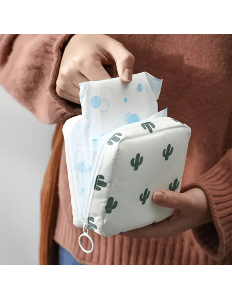 Sac de rangement minimaliste pour serviettes hygiéniques – Trousse de voyage multifonction