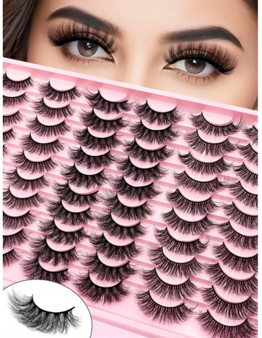 Groinneya – Coffret 30 paires de faux cils naturels, effet volume & regard sublimé