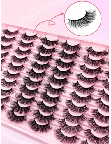 Groinneya – Coffret 30 paires de faux cils naturels, effet volume & regard sublimé