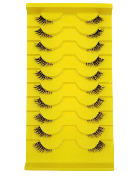 Groinneya – Coffret 10 paires de faux-cils naturels “B004”, volume & confort quotidien