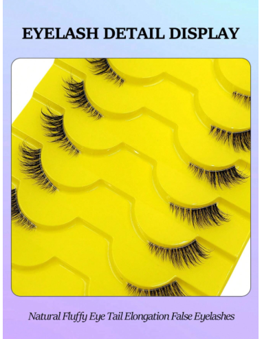 Groinneya – Coffret 10 paires de faux-cils naturels “B004”, volume & confort quotidien