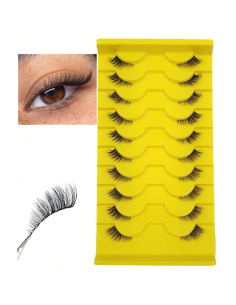 Groinneya – Coffret 10 paires de faux-cils naturels “B004”, volume & confort quotidien