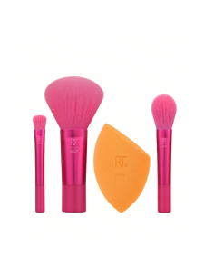 Real Techniques Mini Holidaze Brush + Sponge Set – 4 pièces voyage, vegan & cruelty-free