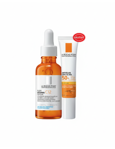 LA ROCHE POSAY PURE VITAMIN C12 SERUM RENOVATEUR ECLAT 30ML+ANTHELIOS UVMUNE 400 FLUID INVISIBLE SPF50 15ML (OFFERT)