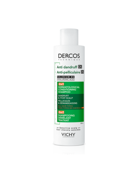 Vichy Dercos DS shampoing anti-pelliculaire 2 en 1 200 ml | Cosmetique.tn