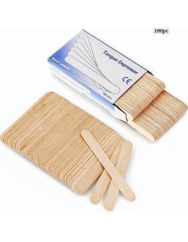 Spatules en Bois pour épilation à la Cire 100 pièces