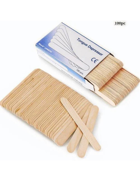 Spatules en Bois pour épilation à la Cire 100 pièces