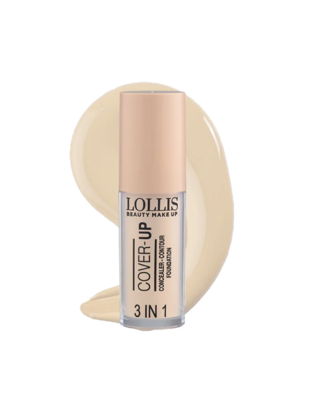 Lollis Cover Up 3 In 1 Concealer Contour Foundation 01