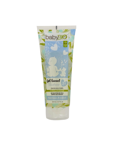 Babybio gel lavant tendresse 200 ml-oléasens | cosmetique.tn