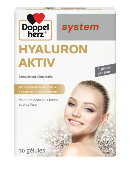 Doppelherz System Hyaluron Aktiv – 30 gélules | cosmetique.tn