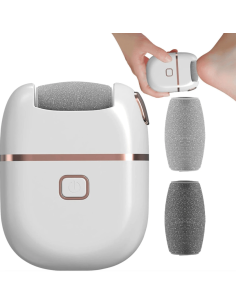 Lime À Pied Électrique Rechargeable Râpe À Callosités Portable Avec 2 Têtes De Meulage