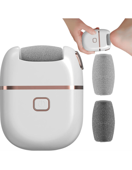 Lime À Pied Électrique Rechargeable Râpe À Callosités Portable Avec 2 Têtes De Meulage