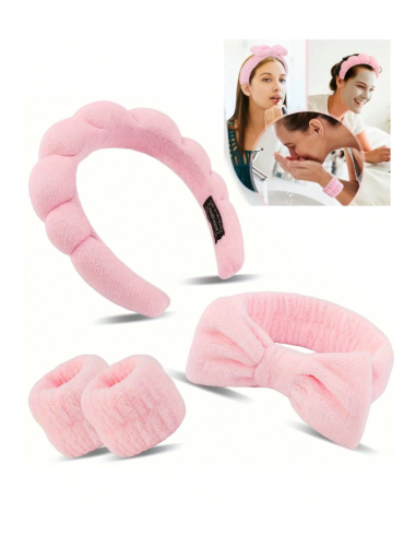 Set De 9 Pièces Kit Accessoires Cheveux & Beauté (Rose)