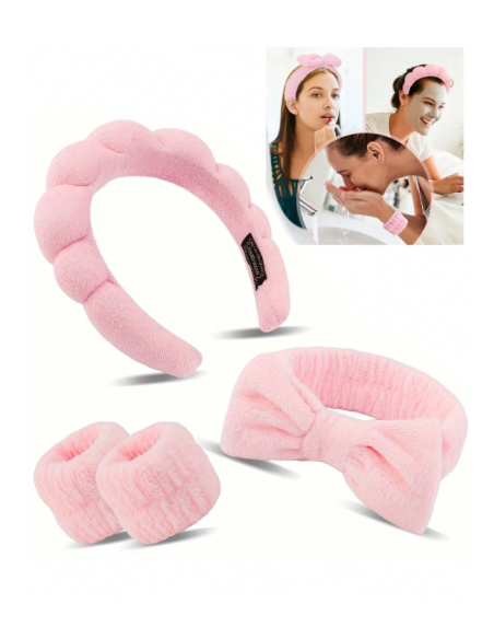 Set De 9 Pièces Kit Accessoires Cheveux & Beauté (Rose)