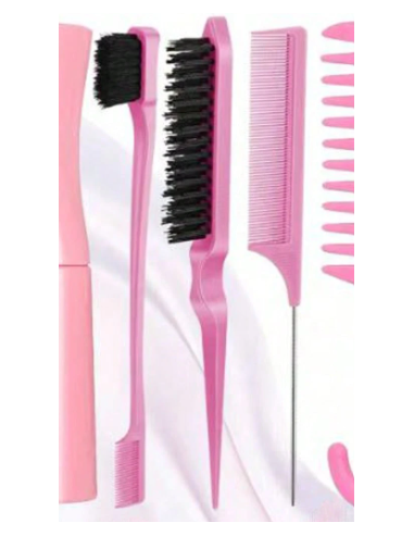 Set De 9 Pièces Kit Accessoires Cheveux & Beauté (Rose)