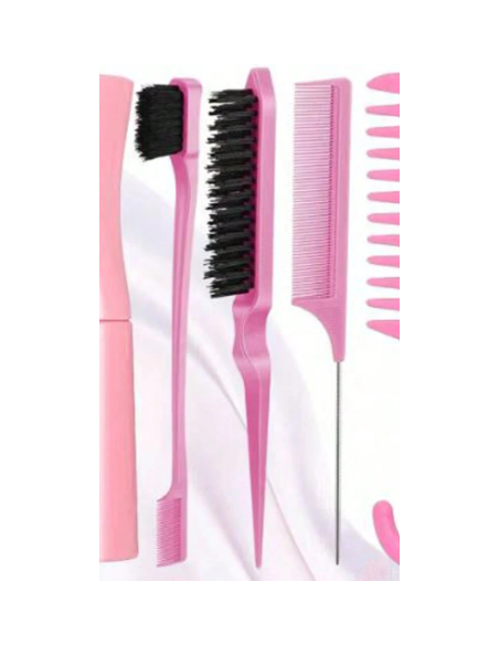 Set De 9 Pièces Kit Accessoires Cheveux & Beauté (Rose)